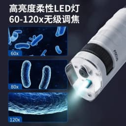 Kids Handheld Microscope Toy, Portable Outdoor Science Experiment Kit, Educational STEM Learning Gift for Pupils