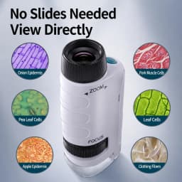 Kids Handheld Microscope Toy, Portable Outdoor Science Experiment Kit, Educational STEM Learning Gift for Pupils