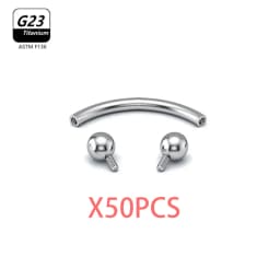1/5/50pcs G23 Titanium ASTM-F136 Piercings Eyebrow Zircon Earring Internal Thread Eyebrow Body Jewelry Wholesale