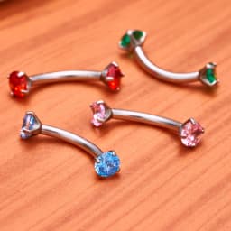 1/5/50pcs G23 Titanium ASTM-F136 Piercings Eyebrow Zircon Earring Internal Thread Eyebrow Body Jewelry Wholesale