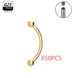 1/5/50pcs G23 Titanium ASTM-F136 Piercings Eyebrow Zircon Earring Internal Thread Eyebrow Body Jewelry Wholesale
