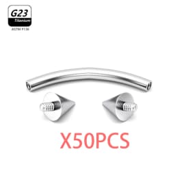 1/5/50pcs G23 Titanium ASTM-F136 Piercings Eyebrow Zircon Earring Internal Thread Eyebrow Body Jewelry Wholesale