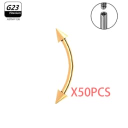 1/5/50pcs G23 Titanium ASTM-F136 Piercings Eyebrow Zircon Earring Internal Thread Eyebrow Body Jewelry Wholesale