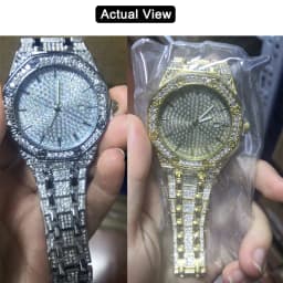 Iced Out Watch for Men Gold Watch for Men Hip Hop Fashion Cool Bling Gold Diamond Luxury Mens Watch Dropshipping Relogio