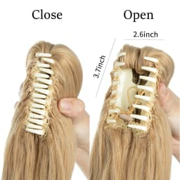 Synthetic Claw Clip In Ponytail Hair Extensions 14 Inch Wavy Hairpiece Fake Blonde Black Hair False Pigtail With Elastic Band