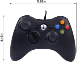 Wired Game Controller for Xbox 360 with Dual-Vibration,Compatible with Xbox 360/360 Slim&PC Windows 7,8,10,11