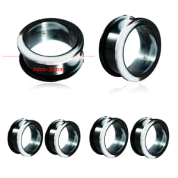 1Pair Size 8mm-38mm Marble Color Silicone Ear Tunnel Plugs Gauge Thick Flared Flesh Expander Piercing Jewelry