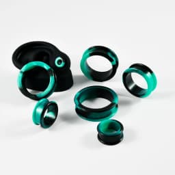 1Pair Size 8mm-38mm Marble Color Silicone Ear Tunnel Plugs Gauge Thick Flared Flesh Expander Piercing Jewelry