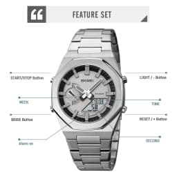 SKMEI 1816 Watches Fashion Casual Business Quartz Watch Light Date Waterproof Wristwatch Relogio Masculino Mens Sports