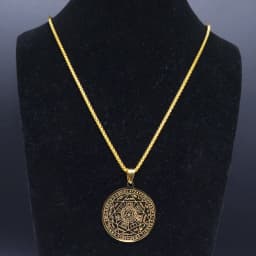 Seven Archangels Amulet Stainless Steel Necklaces Men Seal of Solomon Talisman Necklace Protection Jewelry Collar Hombre N1162S2