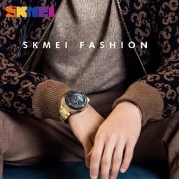 SKMEI 1370  Men Fashion Sport Quartz Clock Mens Watches Luxury Full Steel Business Waterproof Watch Relogio Masculino Watch