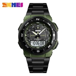 SKMEI 1370  Men Fashion Sport Quartz Clock Mens Watches Luxury Full Steel Business Waterproof Watch Relogio Masculino Watch