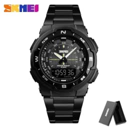 SKMEI 1370  Men Fashion Sport Quartz Clock Mens Watches Luxury Full Steel Business Waterproof Watch Relogio Masculino Watch