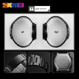 SKMEI 1370  Men Fashion Sport Quartz Clock Mens Watches Luxury Full Steel Business Waterproof Watch Relogio Masculino Watch