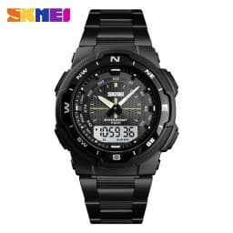 SKMEI 1370  Men Fashion Sport Quartz Clock Mens Watches Luxury Full Steel Business Waterproof Watch Relogio Masculino Watch