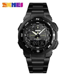 SKMEI 1370  Men Fashion Sport Quartz Clock Mens Watches Luxury Full Steel Business Waterproof Watch Relogio Masculino Watch
