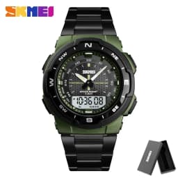 SKMEI 1370  Men Fashion Sport Quartz Clock Mens Watches Luxury Full Steel Business Waterproof Watch Relogio Masculino Watch