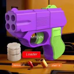 COP357 Carrot Toy Gun Shell Ejection Soft Bullets Launcher Mini Size Manual Firing Portable Pistol Model Children Adult Gift