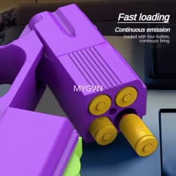 COP357 Carrot Toy Gun Shell Ejection Soft Bullets Launcher Mini Size Manual Firing Portable Pistol Model Children Adult Gift