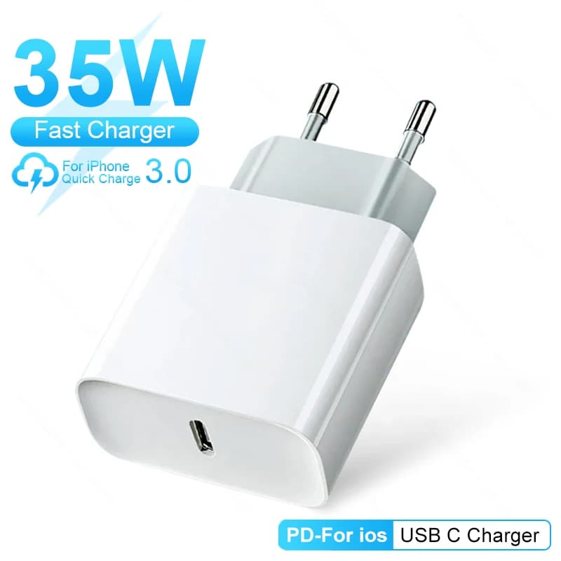 PD 35W Fast Charger For Apple iPhone 14 13 12 11 15 Pro Max Plus USB C Charger Fast Charging 7 8 6 6S XR XS SE Phone Accessories