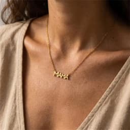 Simple Letter Mama Charm Bracelet for Women Metal 3 Colors Double Layer Chain Bangle Fashion Jewelry Mother Day Wrist Gift