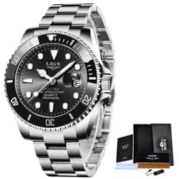 Reloj LIGE Top Brand Luxury Fashion Diver Watch Men Waterproof Date Clock Sport Watches Mens Quartz Wristwatch Relogio Masculino