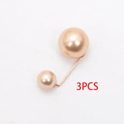 3Pcs/Set Women Double Beads Imitation Pearl Brooch Pins For Sweater Cardigan Clip Coat Dress Anti-Fade Exquisite Elegant Brooche