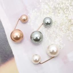 3Pcs/Set Women Double Beads Imitation Pearl Brooch Pins For Sweater Cardigan Clip Coat Dress Anti-Fade Exquisite Elegant Brooche