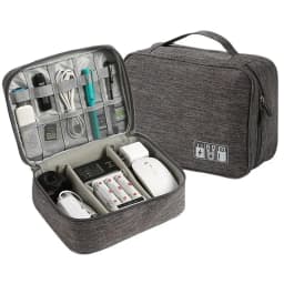 New Travel Digital Data Line Storage Bag Large Capacity Anti-moisture Grid Multi-functional Headphone Charger Finishing-ag