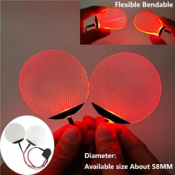 Round Flexible Bendable DIY Led Light Eyes Kits Cosplay Halloween Helmet Masks Eye Light Accessories Can Cropped CR2032