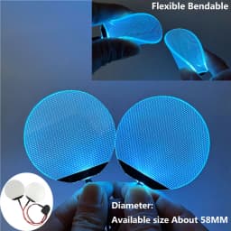 Round Flexible Bendable DIY Led Light Eyes Kits Cosplay Halloween Helmet Masks Eye Light Accessories Can Cropped CR2032