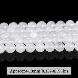 4 6 8 10 12mm Natural Stone High Quality White Jade Round Loose Spacer Beads For Jewelry Making Diy Necklace Bracelet Accessory