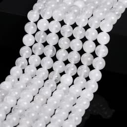 4 6 8 10 12mm Natural Stone High Quality White Jade Round Loose Spacer Beads For Jewelry Making Diy Necklace Bracelet Accessory