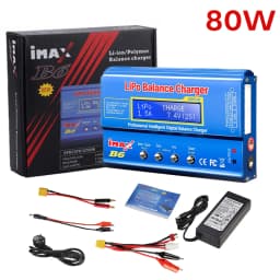 IMAX B6 80W Multi-function Charger For Lipo Li-ion LiFe NiMh Ni-Cd PB Battery RC Balance Discharger 15V 6A Adapter Optional