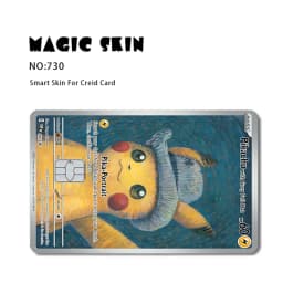 Anime Pokemon Pikachu Credit Card Skin 2.5D HD Stickers Card Decal Card Matte Film Skin Small Chip Waterproof Sticker Gifts