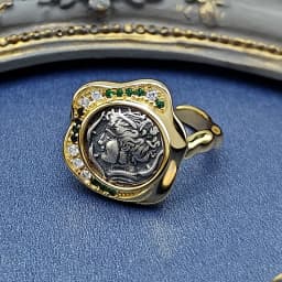 Simple and retro new antique coin ring for female niche, light luxury fairy antique coin ring jewelry wholesale
