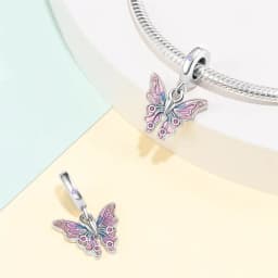 925 Silver Plated Magic Mirror Perfume Princess Angel Trunk Pink Charms Beads Fit Pandach 925 Original Bracelet Fine DIY Jewelry