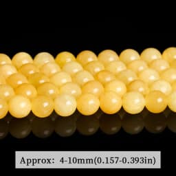 Natural Stone Yellow Jade Bead Round Loose Spacer Jasper Bead 4 6 8 10mm For Jewelry Making Diy Necklace Bracelet Accessories