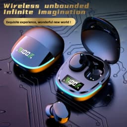 Rockmia Mini TWS Gaming Earphones ETE-73 G9S Bluetooth 5.0 Wireless Earbuds Heavy Bass Deep Sound with Digital LED Display