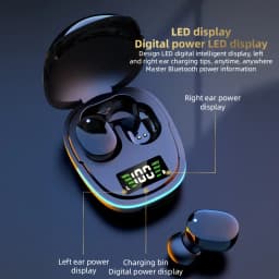 Rockmia Mini TWS Gaming Earphones ETE-73 G9S Bluetooth 5.0 Wireless Earbuds Heavy Bass Deep Sound with Digital LED Display