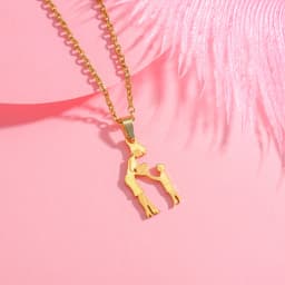 Girls Boy Children Stainless Steel Family Necklaces Mama Pendants Necklace Birthday Gifts For Women Jewelry Mother's Day Jewelry