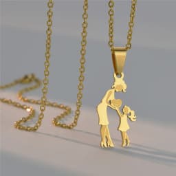 Girls Boy Children Stainless Steel Family Necklaces Mama Pendants Necklace Birthday Gifts For Women Jewelry Mother's Day Jewelry