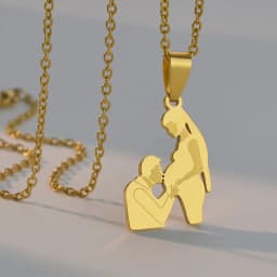 Girls Boy Children Stainless Steel Family Necklaces Mama Pendants Necklace Birthday Gifts For Women Jewelry Mother's Day Jewelry