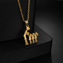 Girls Boy Children Stainless Steel Family Necklaces Mama Pendants Necklace Birthday Gifts For Women Jewelry Mother's Day Jewelry