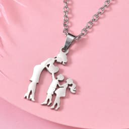 Girls Boy Children Stainless Steel Family Necklaces Mama Pendants Necklace Birthday Gifts For Women Jewelry Mother's Day Jewelry