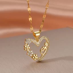 Girls Boy Children Stainless Steel Family Necklaces Mama Pendants Necklace Birthday Gifts For Women Jewelry Mother's Day Jewelry