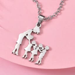 Girls Boy Children Stainless Steel Family Necklaces Mama Pendants Necklace Birthday Gifts For Women Jewelry Mother's Day Jewelry