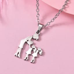 Girls Boy Children Stainless Steel Family Necklaces Mama Pendants Necklace Birthday Gifts For Women Jewelry Mother's Day Jewelry