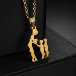 Girls Boy Children Stainless Steel Family Necklaces Mama Pendants Necklace Birthday Gifts For Women Jewelry Mother's Day Jewelry