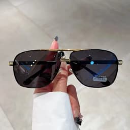 KAMMPT Oversized Vintage Sunglasses Men Women Fashion Polarized Photochromic Shades Eyewear Double Bridge Driving Sun Glasses